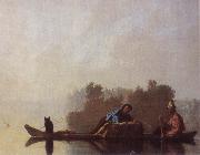 George Caleb Bingham Fur Traders Descending the Missouri oil